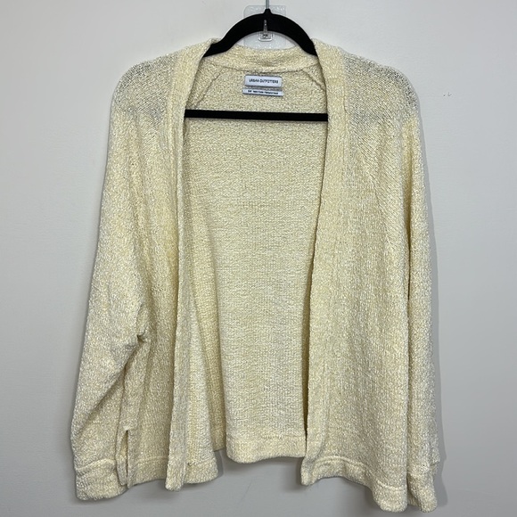 Urban Outfitters Light Yellow Open Cardigan Small - Picture 2 of 6